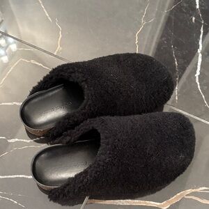 Jenni Kayne Plush Black Mules